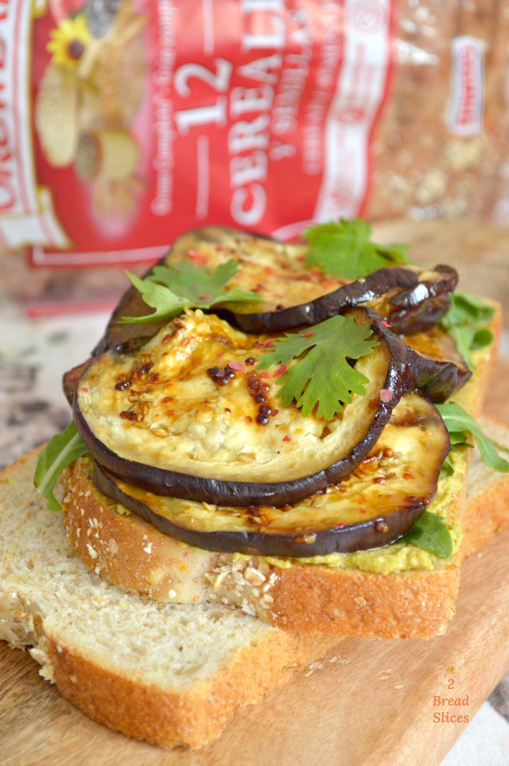 Sandwich de Berenjena y Paté de Guisantes