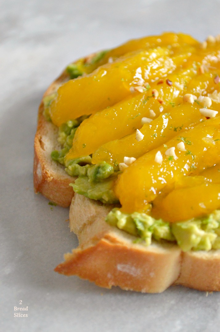 Sandwich de Aguacate y Mango Caramelizado