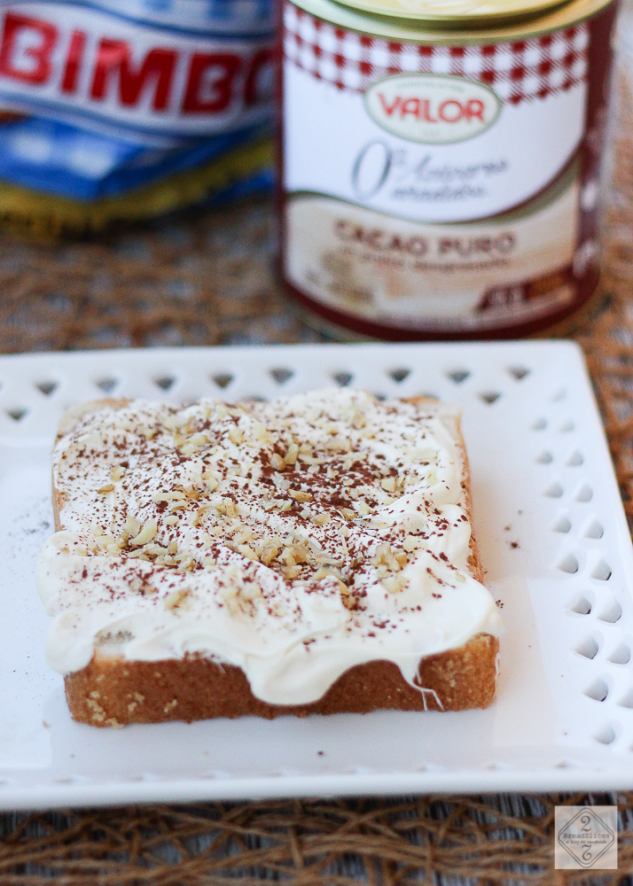 Open sandwich de tiramisú