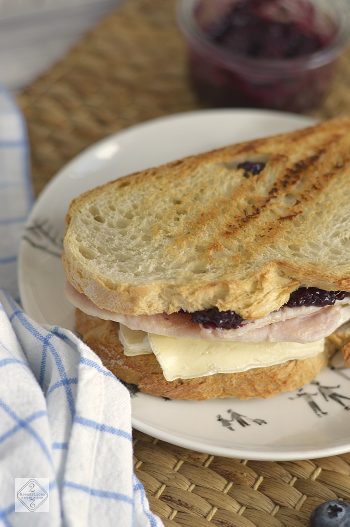 Sandwich de Pavo, Queso Brie y Arándanos