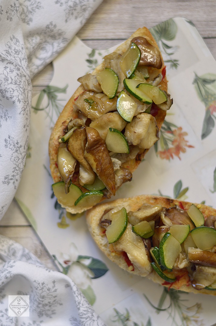 Sandwich de Setas con Ajo y Jengibre